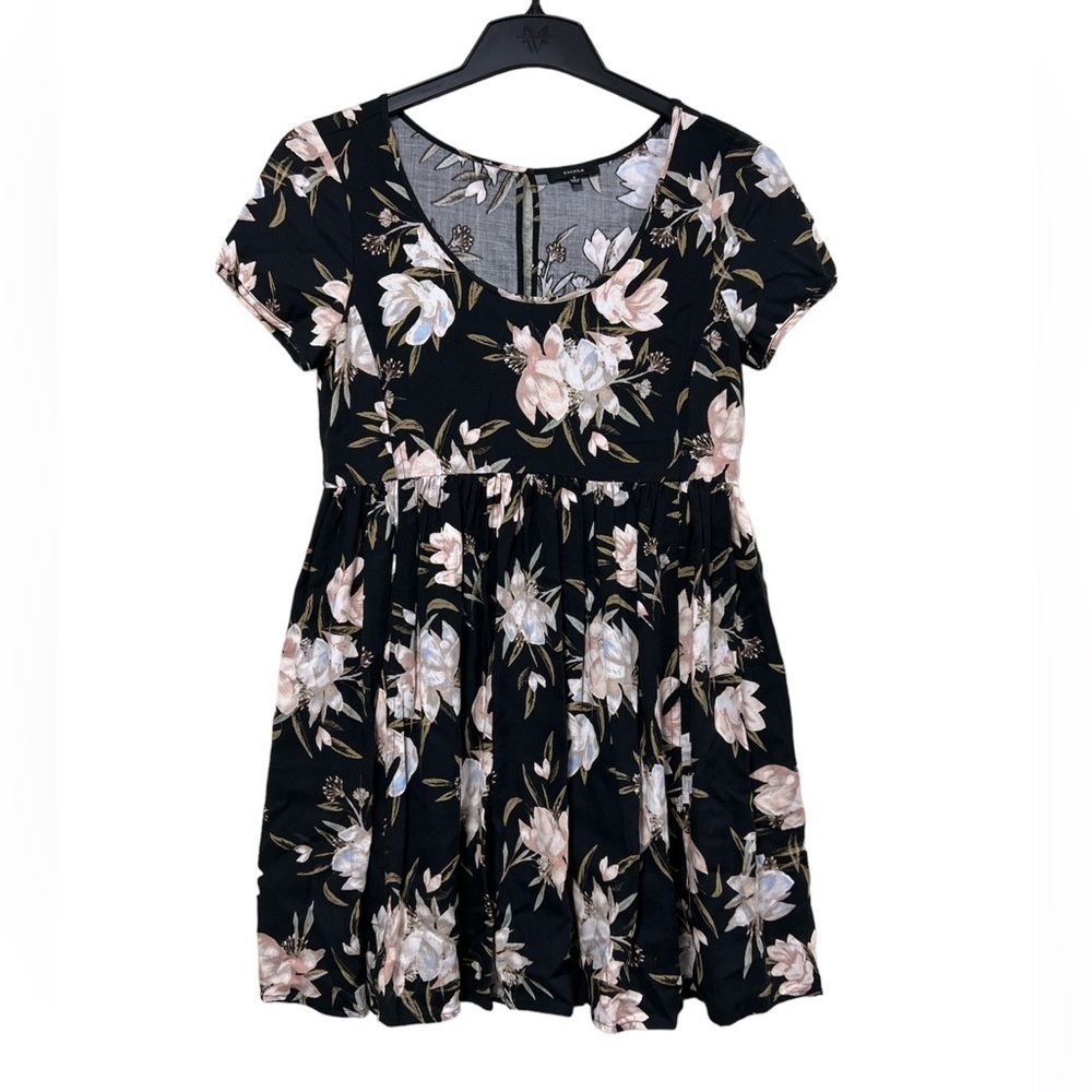 ARITZIA Talula Bayberry Babydoll Dress Black Floral
